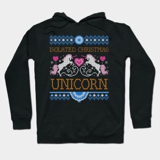 isolated christmas unicorn Hoodie